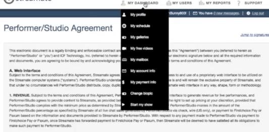 Click on my Cammodel Dashboard