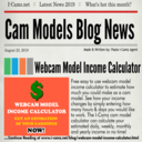 Free easy to use webcam model income calculator to estimate how much you could make as a cam model.