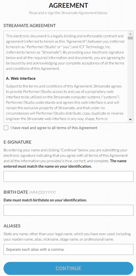 Read and e-sign the Agreement