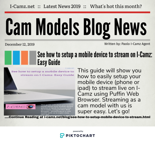 See how to setup a mobile device to stream as a cammodel on I-Camz