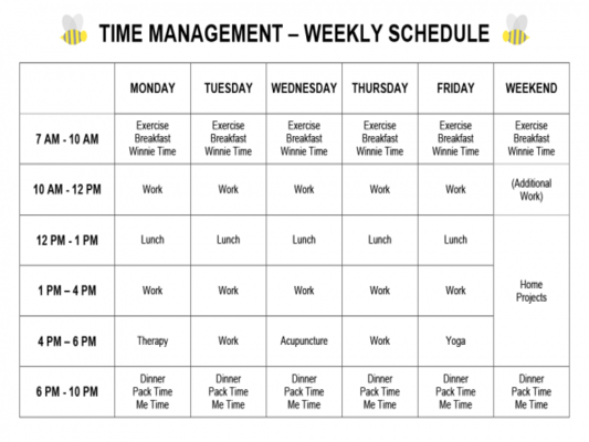 Cam Girl Tip Time Management Weekly Schedule