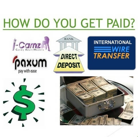 Cam models select your preferred payment method.